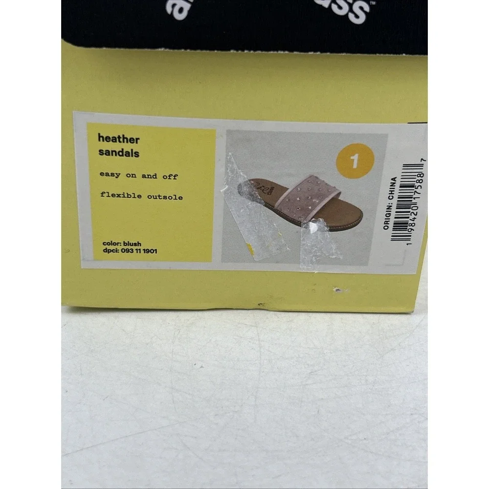 Art Class Girls Heather Sandals Size‎ 1 NEW NWT And Box